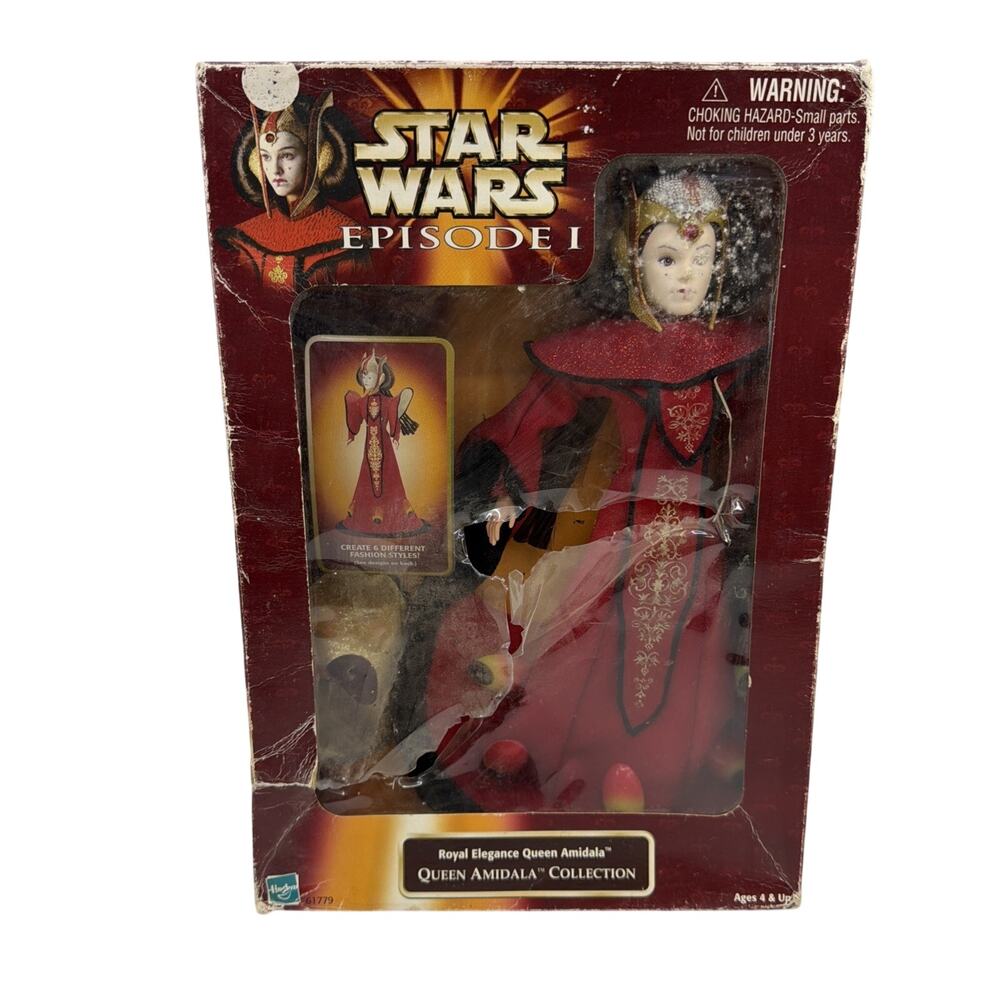 1999 Hasbro Star Wars Episode Royal Elegance Queen Amidala Doll 61779